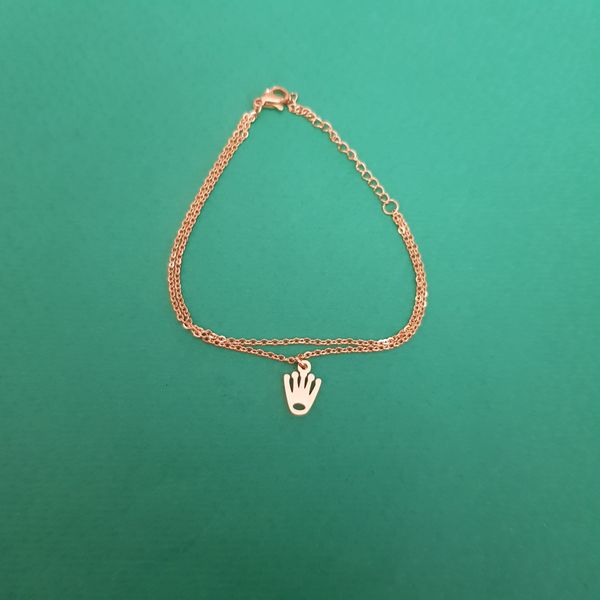 دستبند زنانه مدل دو لاین طرح تاج