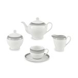 سرویس غذاخوری 102 پارچه چینی زرین ایران مدل ایتالیا اف سیلور لاینر درجه عالی