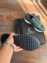کفش چرم طبیعی سبز sho213