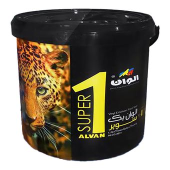 رنگ نیم پلاستیک مات الوان مدل درجه 1 سوپر وزن 12.5 کیلوگرم