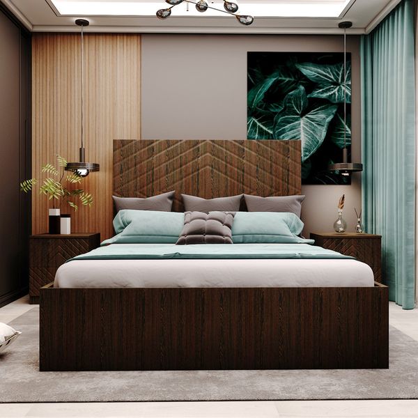 سرویس خواب دونفره اعیان مدل FH450 سایز 160x200 سانتی متر سه تکه