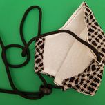 ماسک پارچه ای زنانه مدل چهارخونه