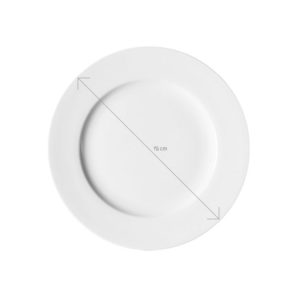 بشقاب غذاخوری چینی زرین ایران سری ایتالیا اف مدل LAV25 بسته 6 عددی