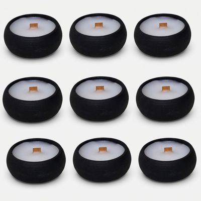 شمع وارمر مدل ژورنالی کد wooden wick بسته 9 عددی