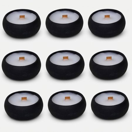 شمع وارمر مدل ژورنالی کد wooden wick بسته 9 عددی