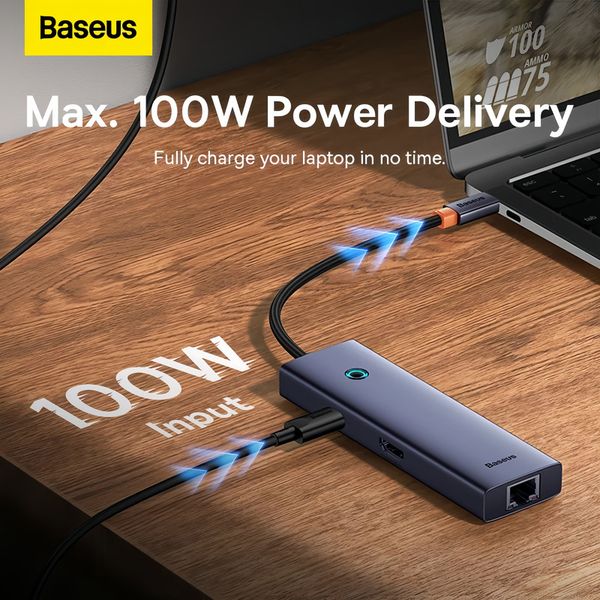 هاب 6 پورت USB-C بیسوس مدل BS-OH151 (گارانتی 24 ماهه آونگ)