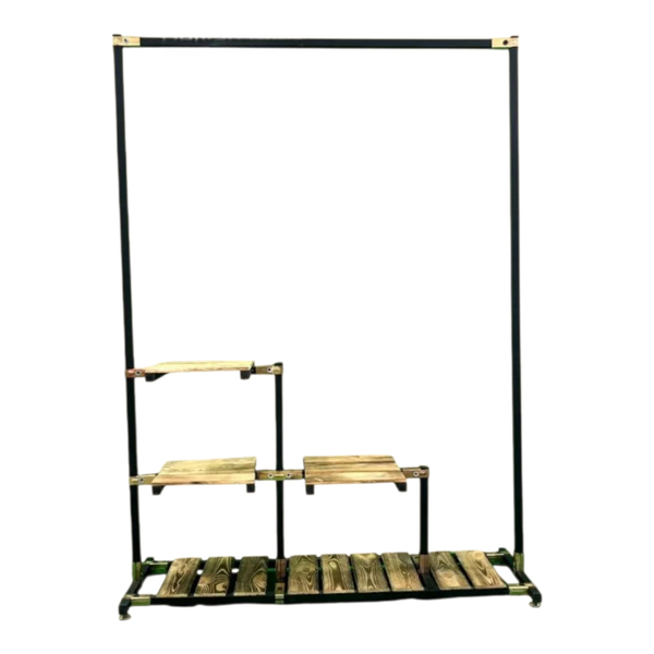 رگال لباس ایستاده فلز و چوب مدل باران