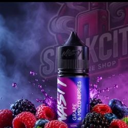 سالت نیکوتین نستی انگور بلوبری انبه هندوانه تمشک نستی نیکوتین 20 حجم 30 اسموک سیتی | Nasty mango grapes 30ml