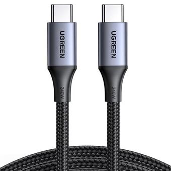 کابل شارژ و دیتا 240 وات USB-C یوگرین مدل US535-90440 طول 2 متر