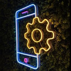 تابلو نئون تعمیرات موبایل