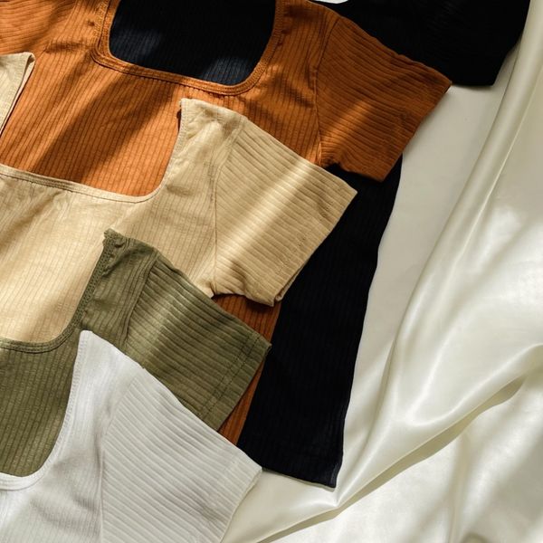 تیشرت زنانه و دخترانه مدل یقه خشتی