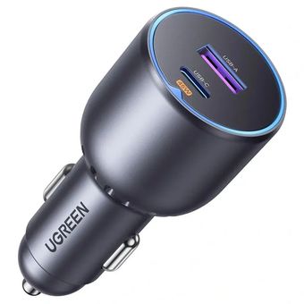 شارژر فندکی 63 وات یوگرین مدل EC701-35023 با USB-C PD و USB-A QC