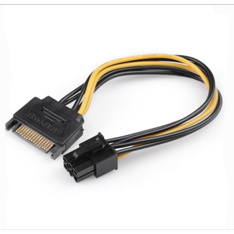 کابل تبدیل برق SATA به 6 پین کارت گرافیک