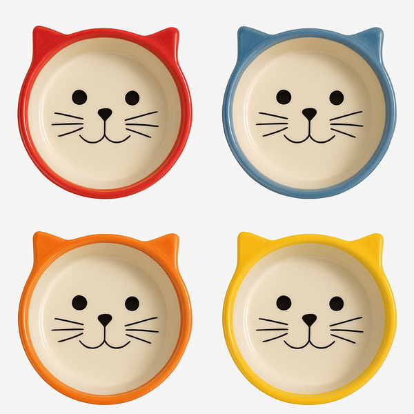 ظرف آب و غذای سرامیکی گربه پرس‌پت مدل سرامیکی (سایز متوسط) / PersPet Medium Ceramic Cat Water & Food Bowl CM1
