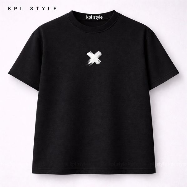 تیشرت باکسی صد درصد پنبه با چاپ مینیمال | فیت آزاد و راحت | کد 1412