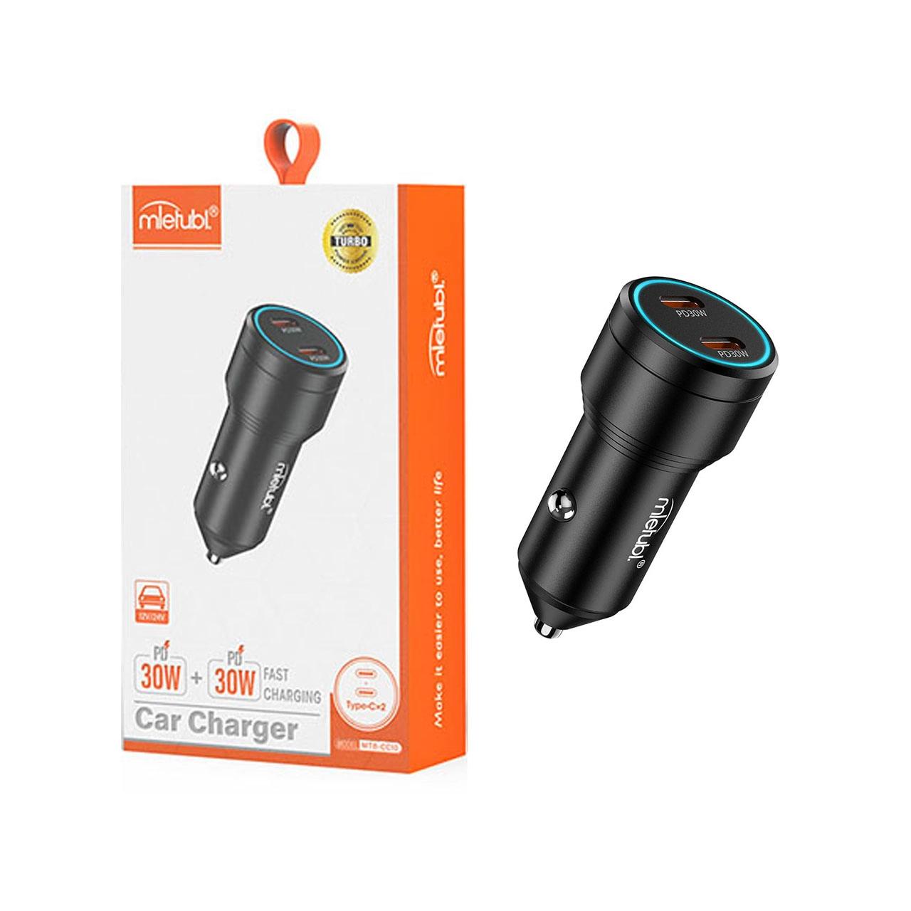 شارژر فندکی PD و فست دو پورت Mietubl مدل MTB-CC10 - مشکی (گارانتی شش ماهه AZR)