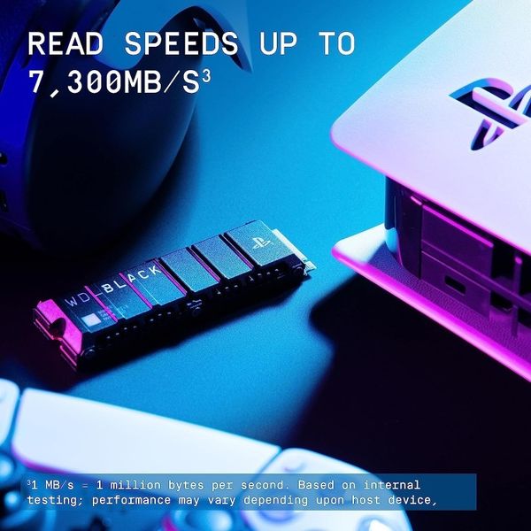 SSD وسترن دیجیتال WD_BLACK SN850P NVMe یک ترابایت با هیت‌سینک مخصوص PS5