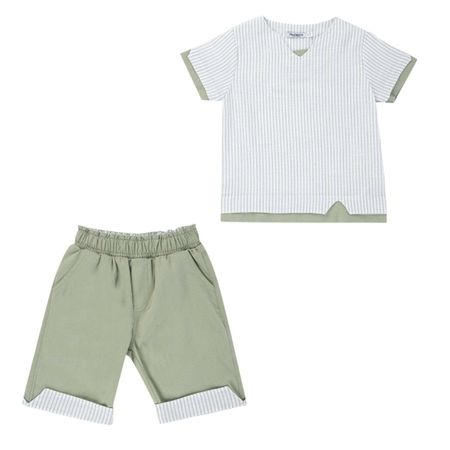 ست تی‌شرت آستین کوتاه و شلوارک پسرانه مدل MDSS-CH2821