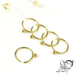 پیرسینگ بینی طلایی استیل کد 9250