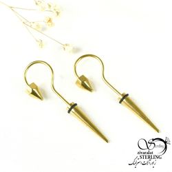 گوشواره عصایی طرح طلا استیل کد 9255