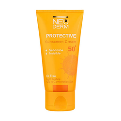 کرم ضدآفتاب بی‌رنگ نئودرم مدل Highly Protective SPF50، مناسب پوست‌های چرب تا مختلط، حجم 50 میلی‌لیتر New