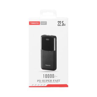 پاوربانک (PD و فست شارژ) Tranyoo 22.5W 10000mAh مدل T-K06 - مشکی