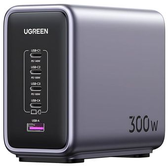 شارژر رومیزی 300 وات یوگرین مدل CD333-90903B سری Nexode GaN (5 پورت)