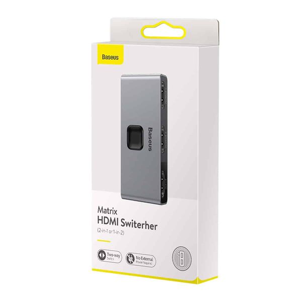 سوییچ دو پورت باسئوس مدل HDMI Switcher(گارانتی 24 ماهه آونگ)