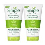 ژل شست‌وشوی صورت سیمپل مدل moisturising حجم 150 میلی‌لیتر