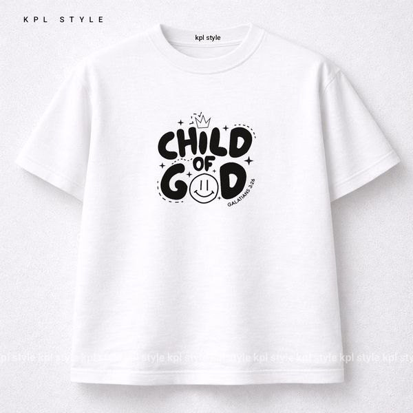 تیشرت باکسی 100٪ پنبه طرح CHILD | پارچه بادوام | کد 1436