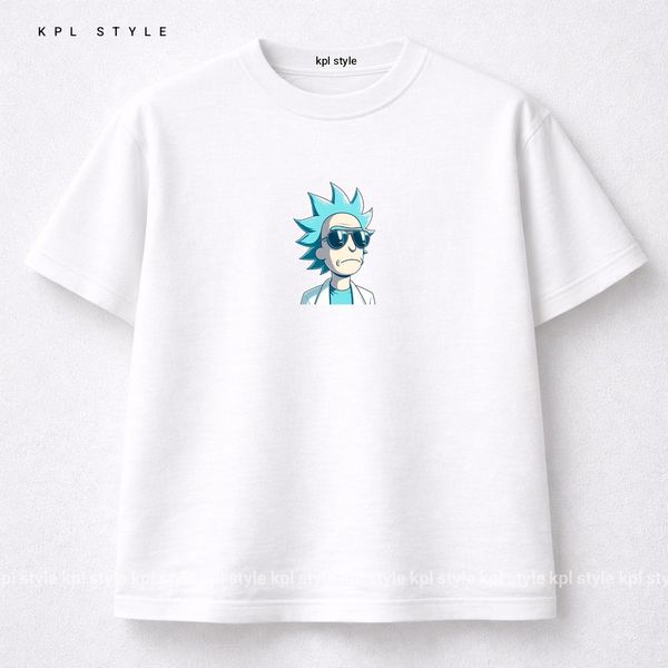 تیشرت باکسی طرح ریک و مورتی 100٪ پنبه گرم بالا | کد 1387