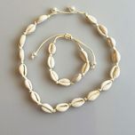 گردنبند و دستبند صدفی