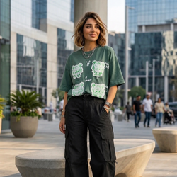 تیشرت‌ زنانه مدل لونا سبز