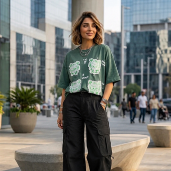 تیشرت‌ زنانه مدل لونا سبز