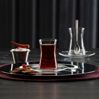 استکان و نعلبکی پاشاباغچه مدل هیبلی کد 95290 - (ست 12 پارچه)