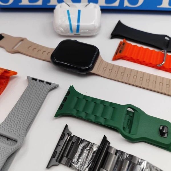 ساعت هوشمند 45میلیمتر wisme-x15 با 7 بند به همراه ایرپاد