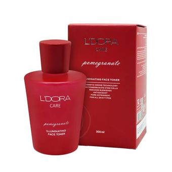 تونر روشن کننده صورت انار مناسب انواع پوست لدورا کر، 300 میلی لیتر
