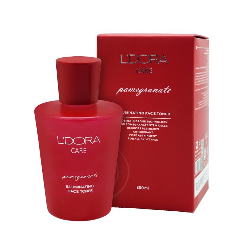 تونر روشن کننده صورت انار مناسب انواع پوست 300 میلی لیتر POMEGRANATE ILLUMINATING FACE TONER, ALL SKIN TYPES