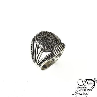 انگشتر استیل نگین سوارسکی طرح کلاسیک کد 9598