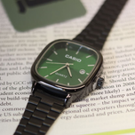 ساعت کاسیو الد مانی سبز بند مشکی