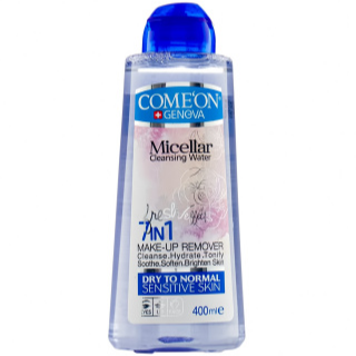 محلول میسلار واتر پاک کننده آرایش پوست های خشک تا نرمال و حساس 400میل کامان