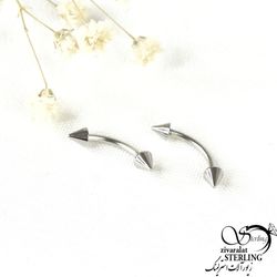 پیرسینگ ابرو طرح کلاسیک برند استیل کد 9603