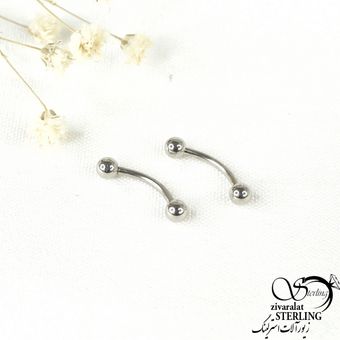 پیرسینگ استیل ابرو (گوی دار) کد 9604