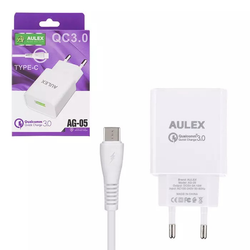 شارژر فست با کابل تایپ سی برند Aulex مدل AG05
