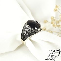 انگشتر کله شیر نقره ساخت ایتالیا کد9642