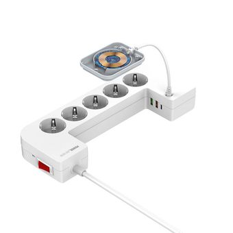 چندراهی و محافظ برق و وایرلس شارژ کینگ استار مدل KPS5175PD با گارانتی شرکتی