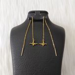 گوشواره زنانه مدل بخیه طرح ضربان کد Beat114*822