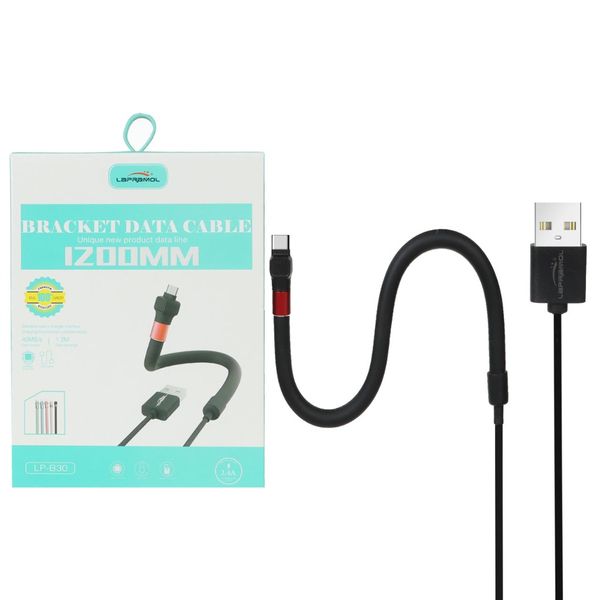 کابل شارژ لاپرامول Type-A به Type-C مدل LP-B30 با طول 1.2 متر