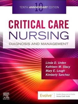Critical Care Nursing: Diagnosis and Management 10th Edition