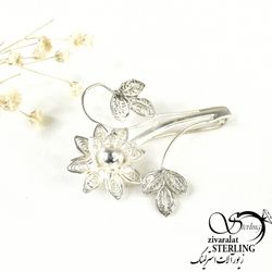 گلسینه نقره طرح گل عیار925 کد 9785